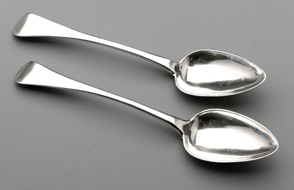 Cape Silver Teaspoons (Pair) - De Jongh, Pollnitz